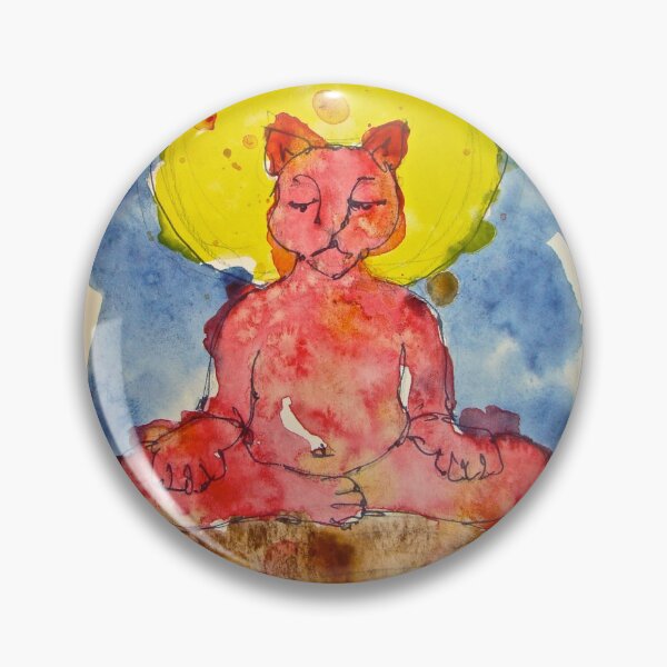 Item preview, RED ZAZEN CAT designed and sold by dkatiepowellart.