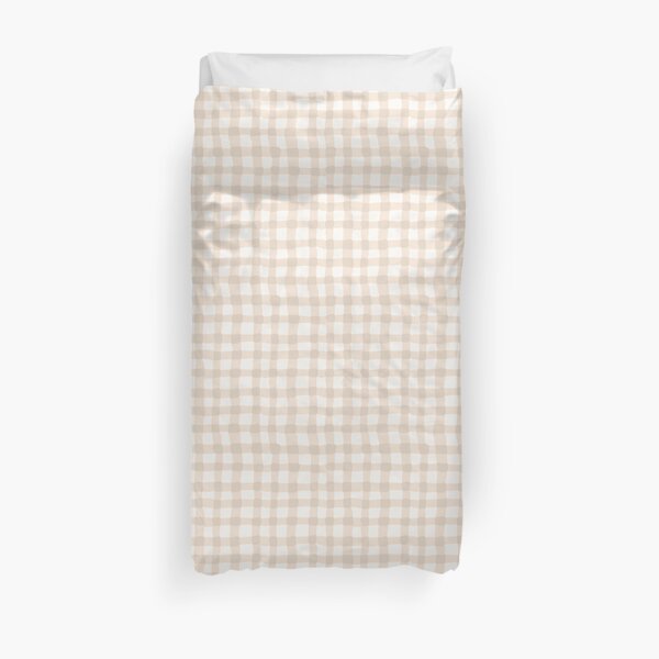 Neutral Gingham Duvet Cover