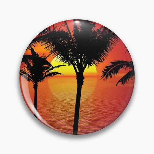 Item preview, Sunset Palm Tree By The Beach designed and sold by Turkdesigner.