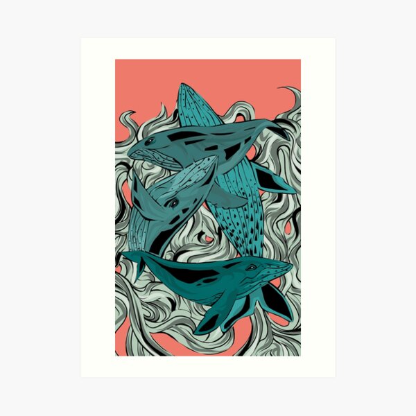 Whales Art Print