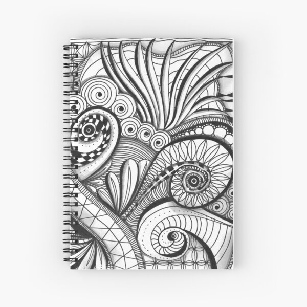 Item preview, Abstract black and white Coloring page inspired by zentangle 2 designed and sold by Nathalia  Lodi.