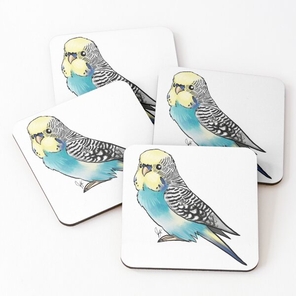 Item preview, Yellow-faced Blue Budgie Parakeet designed and sold by Jennifer Stolzer.
