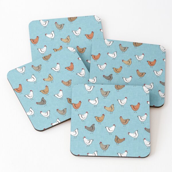 Item preview, Chickens - Blue designed and sold by littlearrow.