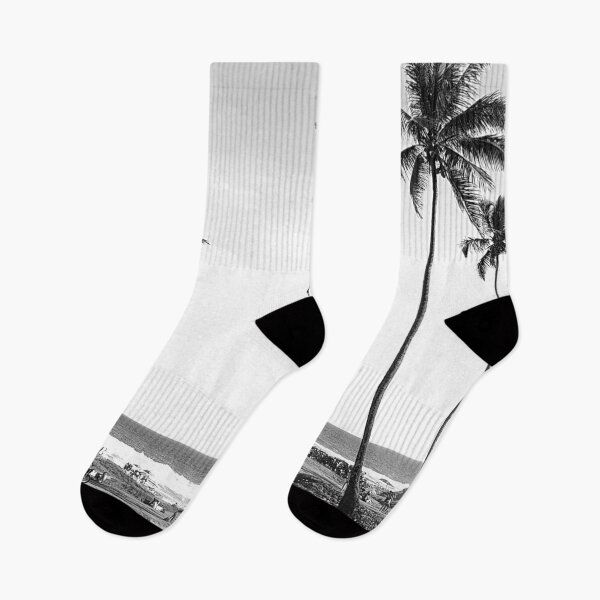 Item preview, Black and White Palm Tree Beach Scene in Brazil designed and sold by Andrei Rose.