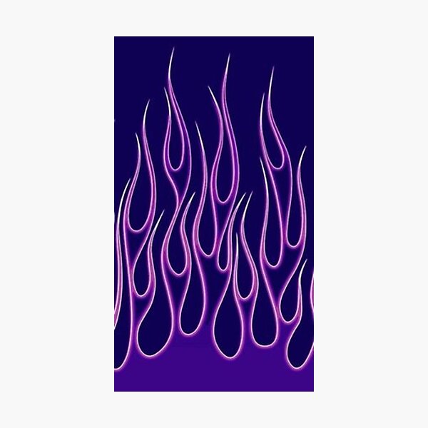 Dark Purple Flames Photographic Print By Hannahwyt Redbubble
