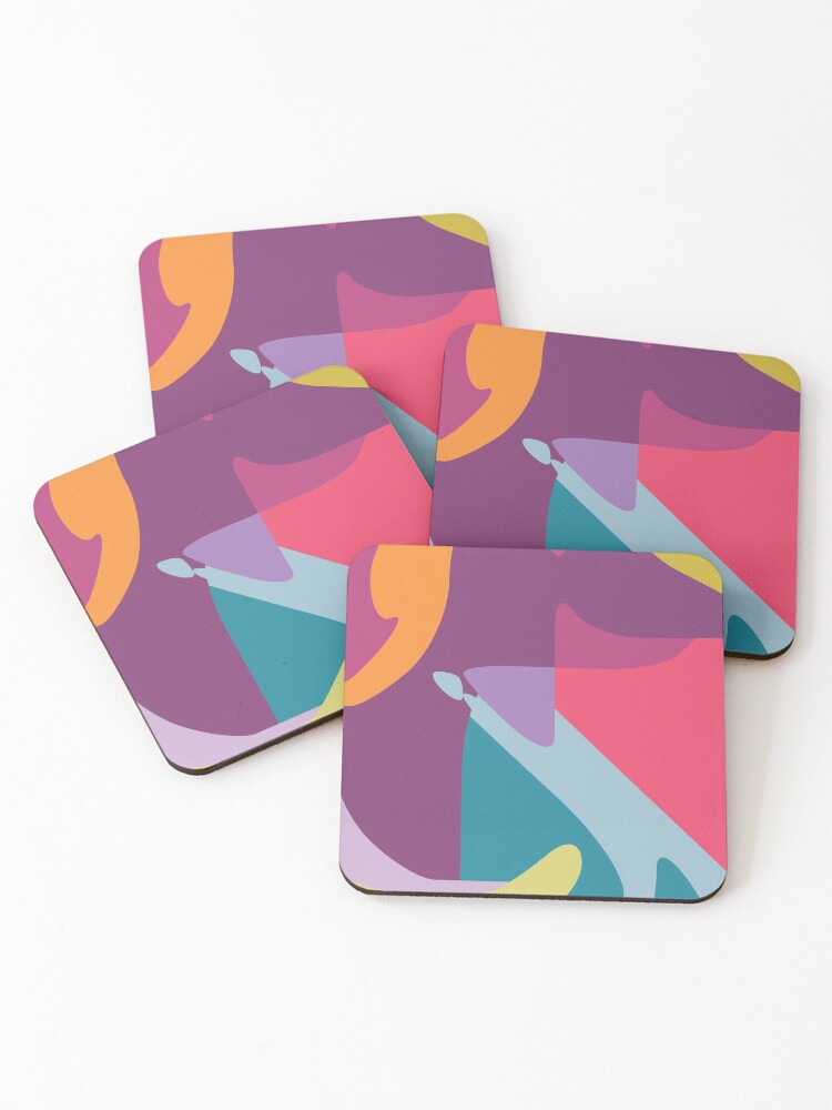 Thumbnail 1 of 5, Coasters (Set of 4), colors designed and sold by wpap.
