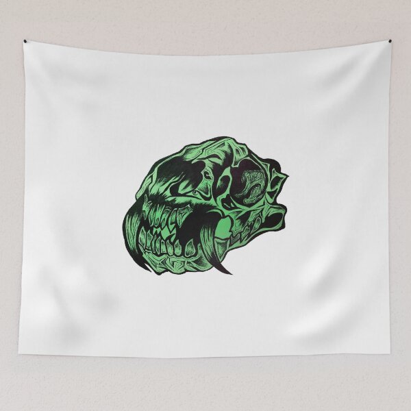 Item preview, Green Animal Skull designed and sold by LadyMayDesigns9.