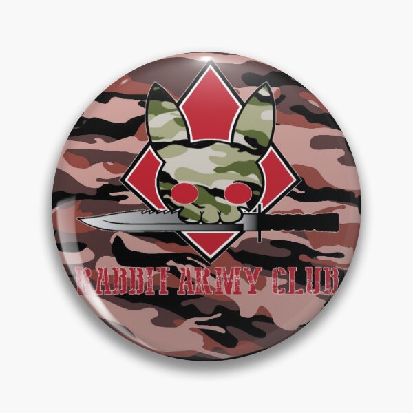 Item preview, Rabbit Army Club Camo Camouflage Skull Outlined Design Logo designed and sold by 108dragons.