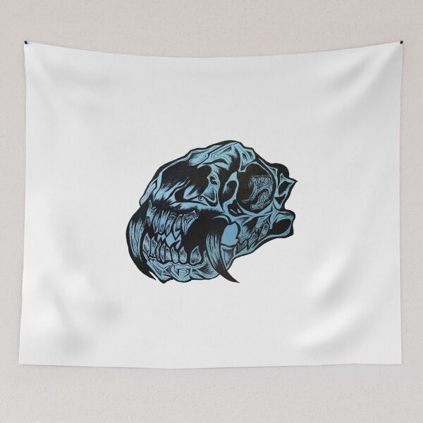 Item preview, Blue Animal Skull designed and sold by LadyMayDesigns9.