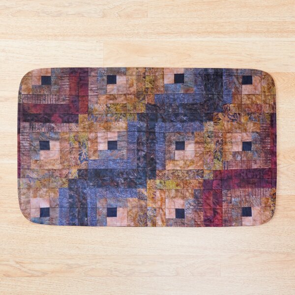 Item preview, "Autumn Leaves" Log Cabin Quilt designed and sold by Jean Gregory Evans.