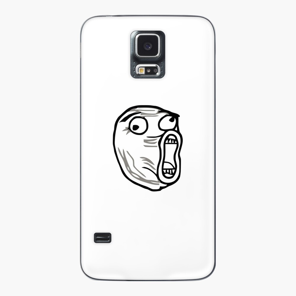 Okay TPU Anti-scuff Rage Geek Troll Sad Okay Trollface Ok Face Internet  Forum 9gag Meme For Sumsang Galaxy Note 2 Silver Case Cover : :  Electronics