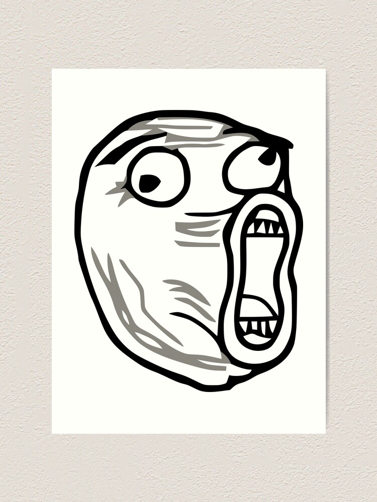 Trollface meme - High Quality Art Print