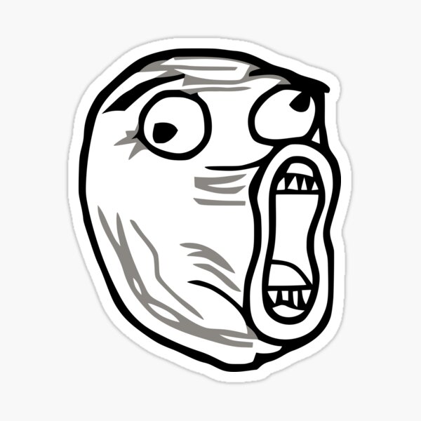 troll trollge trollface sticker by @iliketomanythings