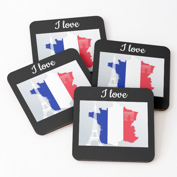 Item preview, Nice & cute & Black T-shirt with illustration "I love France" and " I Love Paris"for gift  designed and sold by aromed2002.