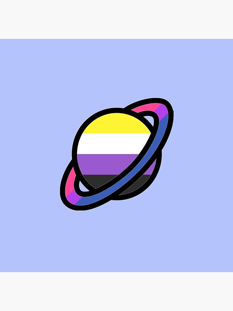 Disover Planet Bi/Enby Bi Nonbinary Pride Saturn Pin