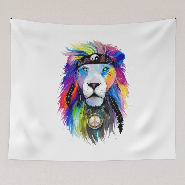 Item preview, Peaceful Colored Lion - designed and sold by DeesignR.