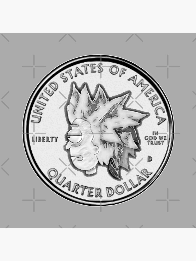 Rick Sanchez Wig Quarter Coin by Khoulio