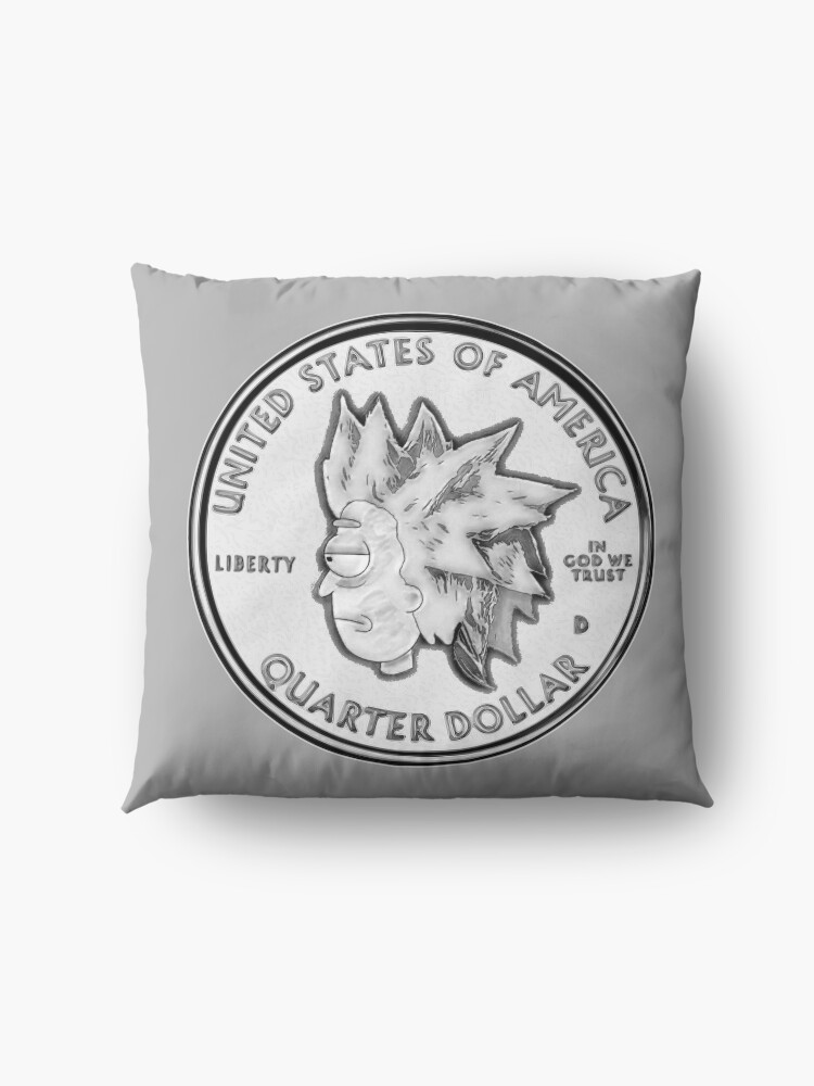 Alternate view of Rick Sanchez Wig Quarter Coin Floor Pillow
