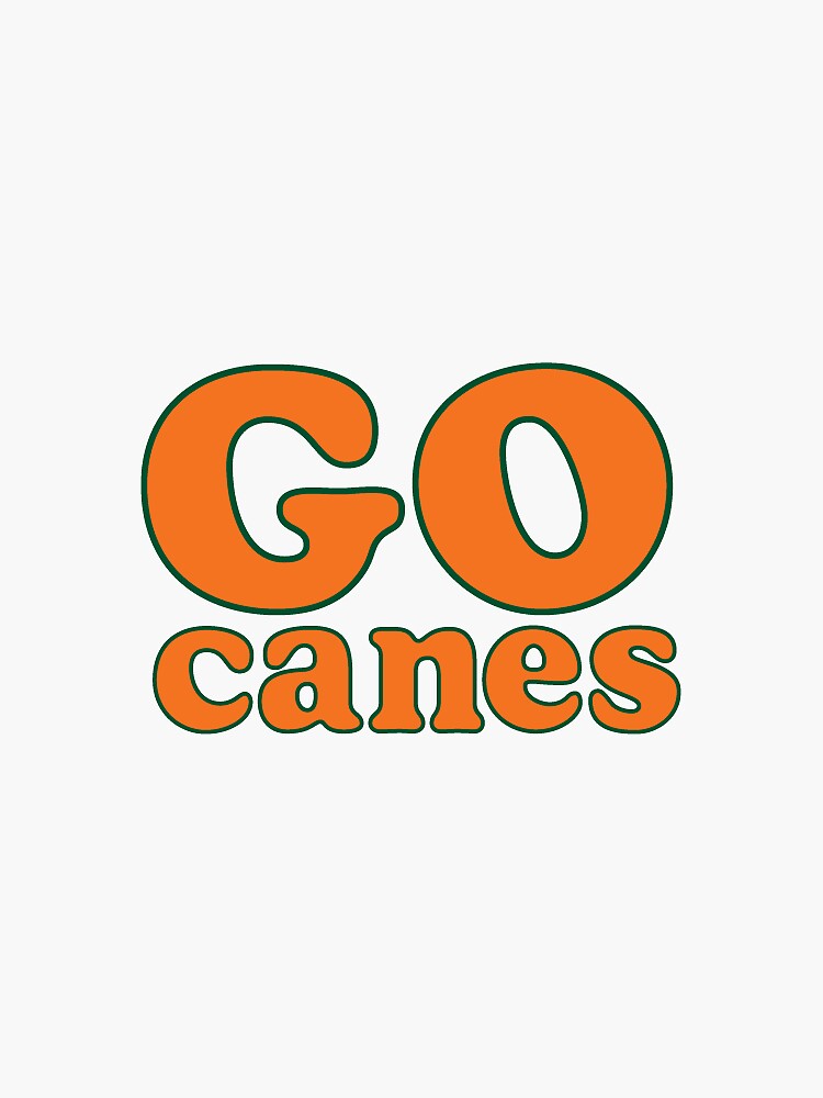 "UMiami Go Canes " Sticker by calliemoreland Redbubble