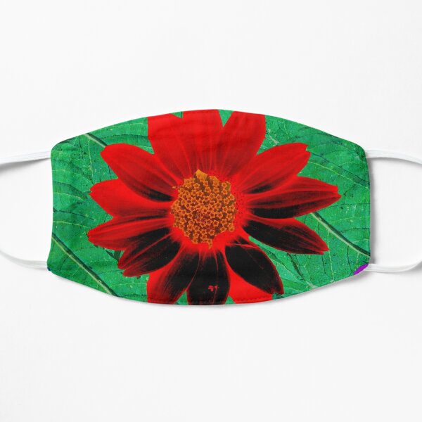 Red Electric Daisy Flat Mask