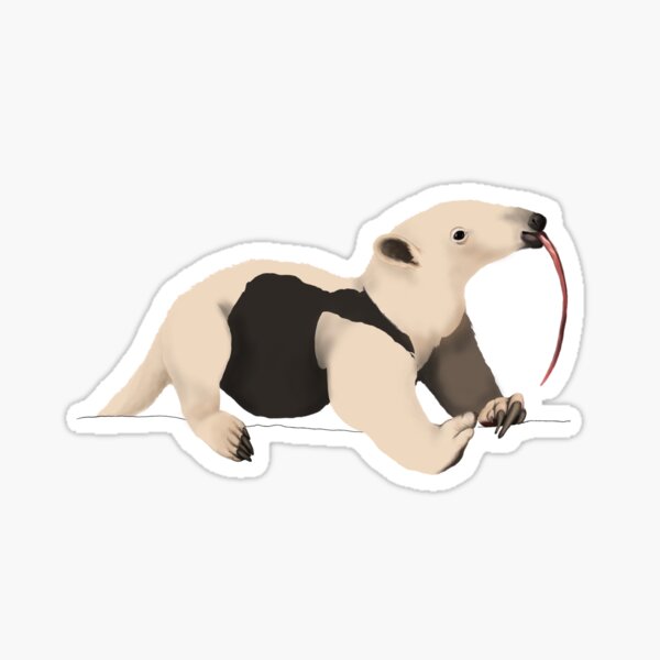 Tamandua cartoon illustration Sticker for Sale by Misscartoon