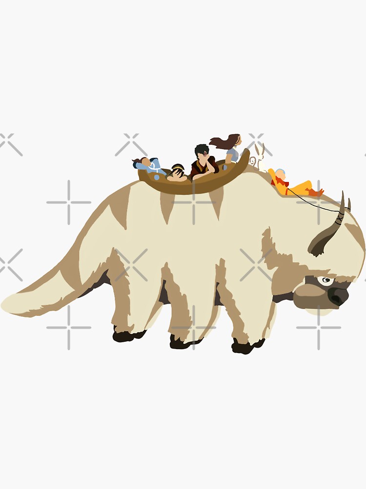 Team Avatar on Appa by malice7222