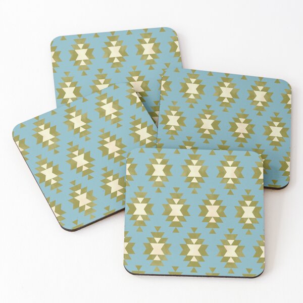 Item preview, Textured Aztec in Blue and Green designed and sold by NJMoxon.