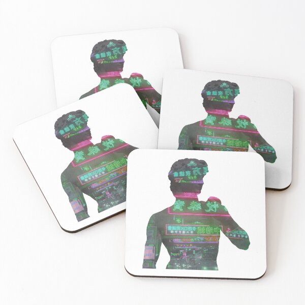 Item preview, Statue of David - Pink Teal Neon designed and sold by PlacidPower.