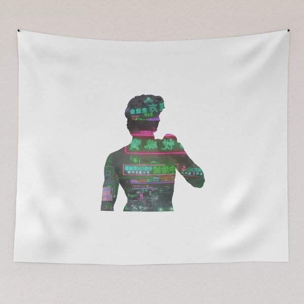 Item preview, Statue of David - Pink Teal Neon designed and sold by PlacidPower.