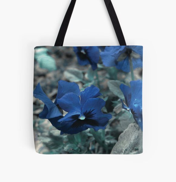 Ocean Pansies All Over Print Tote Bag