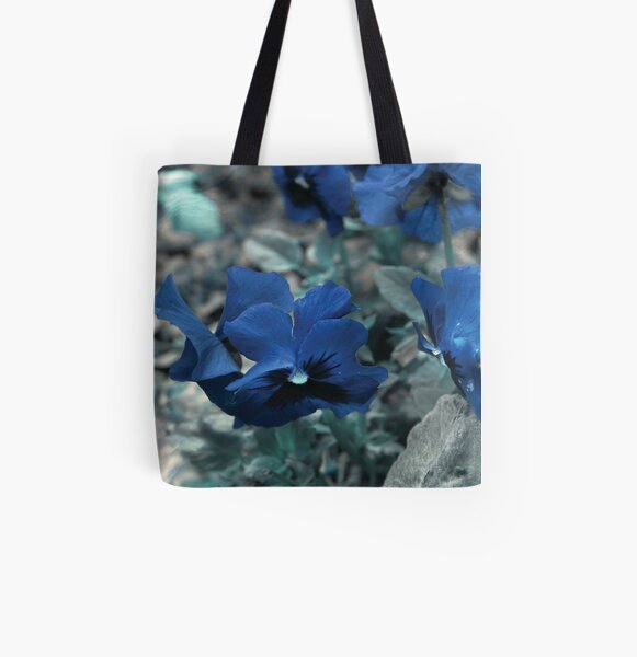 Ocean Pansies All Over Print Tote Bag