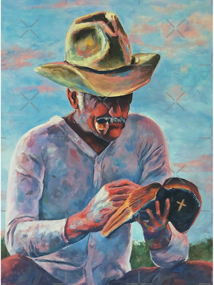 "Augustus McCrae Reading Bible" Framed Art Print for Sale by Tolbiny36