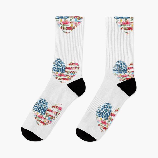 Item preview, 4th of July Heart Shaped American Flag Floral designed and sold by Lieftees.