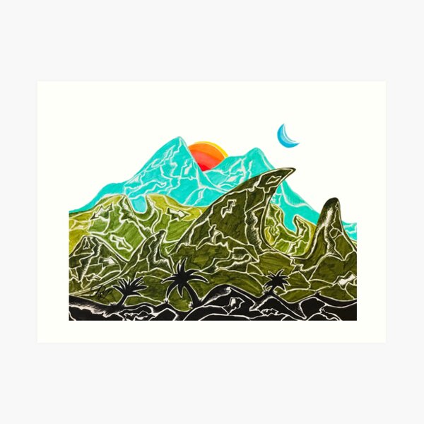 Mountains in Paradise Art Print