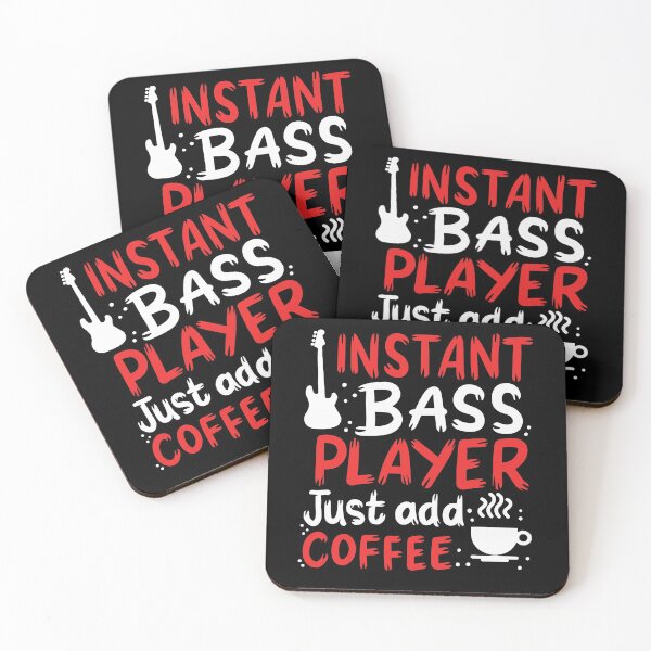 Item preview, Instant Bass Player Just Add Coffee | Bass Guitarist designed and sold by Dancing Dolphin Crafts.
