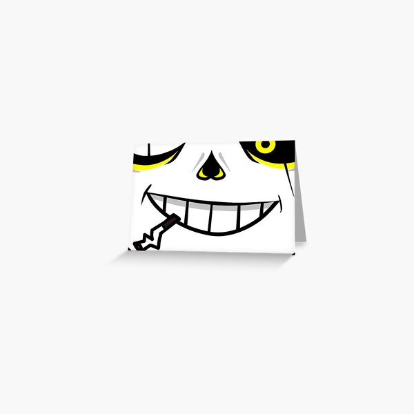 Sans Greeting Cards Redbubble - roblox id for nightmare sans pants