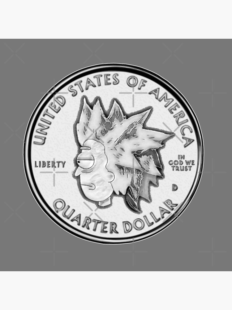 Rick Sanchez Wig Quarter Coin by Khoulio