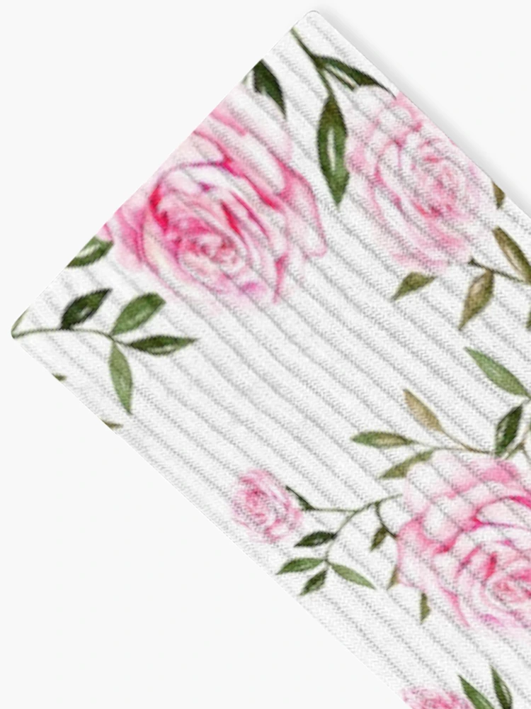 Thumbnail 2 of 5, Socks, Vintage Pink Roses designed and sold by RuthFurtado.