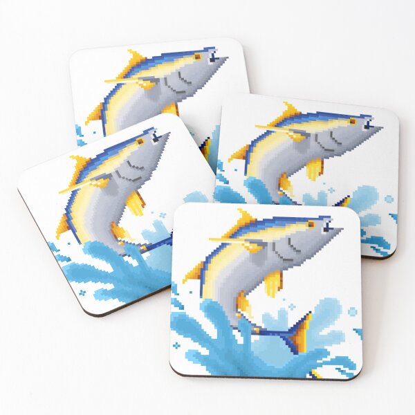 Item preview, Pixelated Yellowfin Tuna designed and sold by HopeDetour.