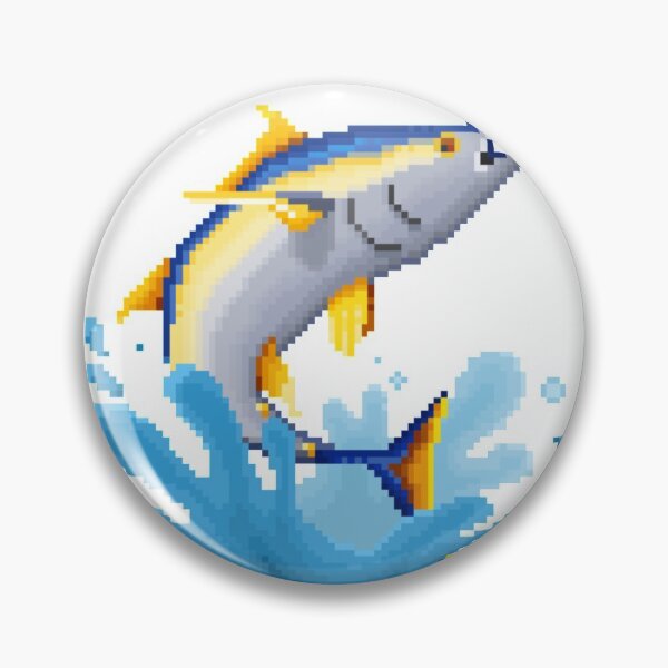 Item preview, Pixelated Yellowfin Tuna designed and sold by HopeDetour.