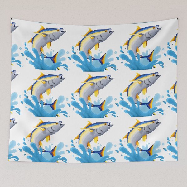 Item preview, Pixelated Yellowfin Tuna designed and sold by HopeDetour.