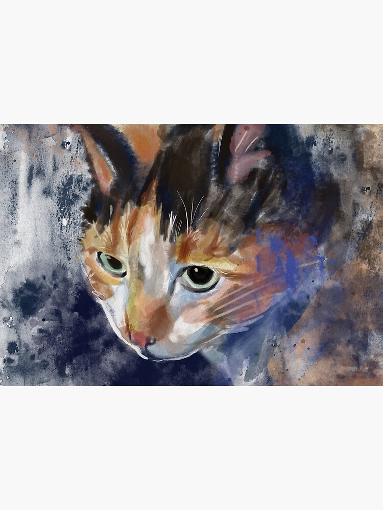 Watercolor Calico Cat by ienjoycatsss