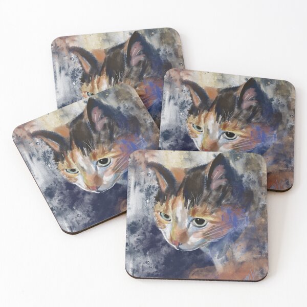 Aperçu de l'œuvre Chat Calico aquarelle créée et vendue par ienjoycatsss.