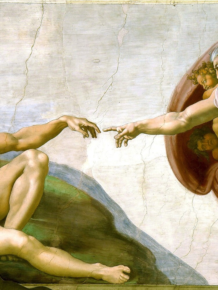 The Creation of Adam Painting by Michelangelo Sistine Chapel by podartist