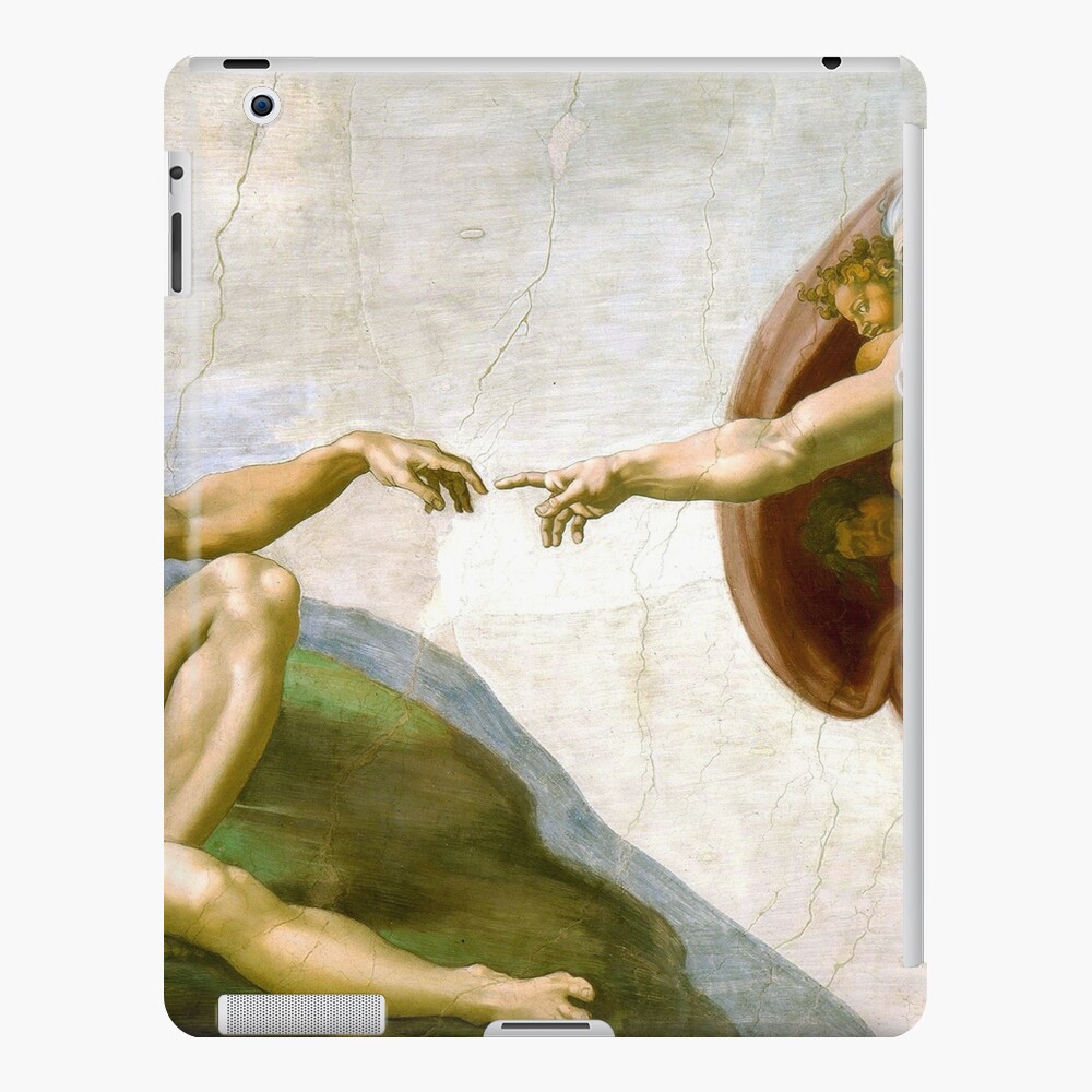 The Creation of Adam Painting by Michelangelo Sistine Chapel iPad Case & Skin