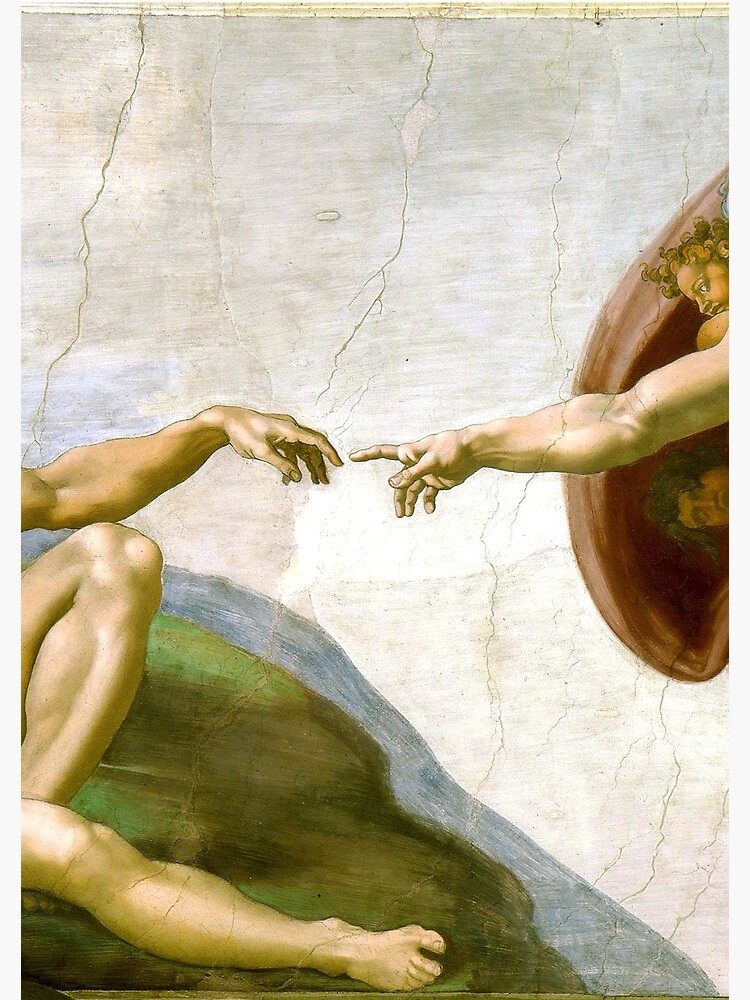 The Creation of Adam Painting by Michelangelo Sistine Chapel by podartist