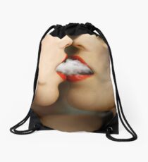 sharing clouds Drawstring Bag