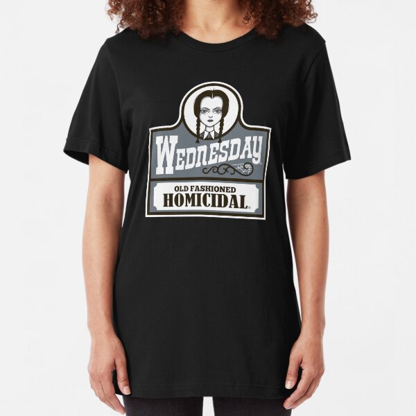 Old Fashioned Homicidal - Creepy Cute Goth Slim Fit T-Shirt