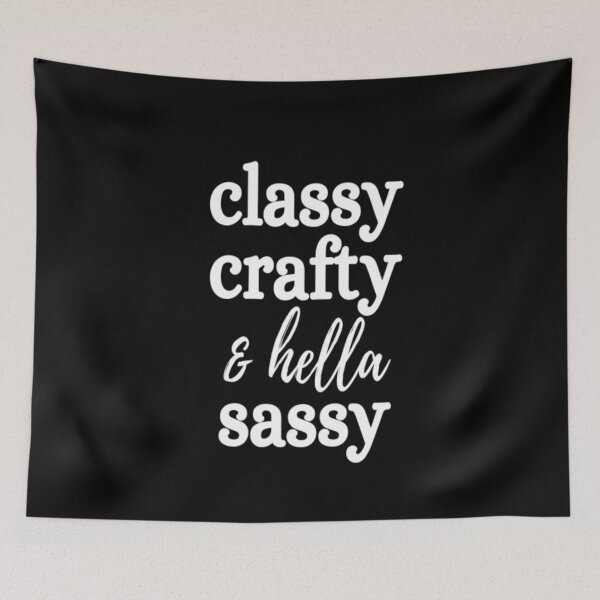 Item preview, Classy Crafty and Hella Sassy designed and sold by CatMonkStudios.