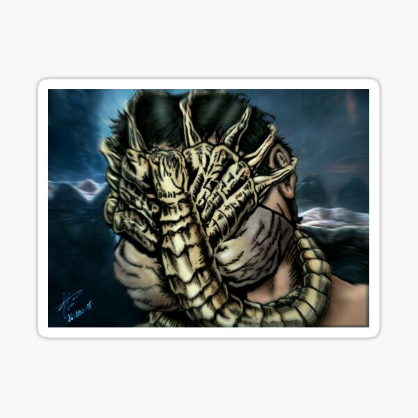 "Facehugger Concept Art" Sticker for Sale by hubertdungen Redbubble